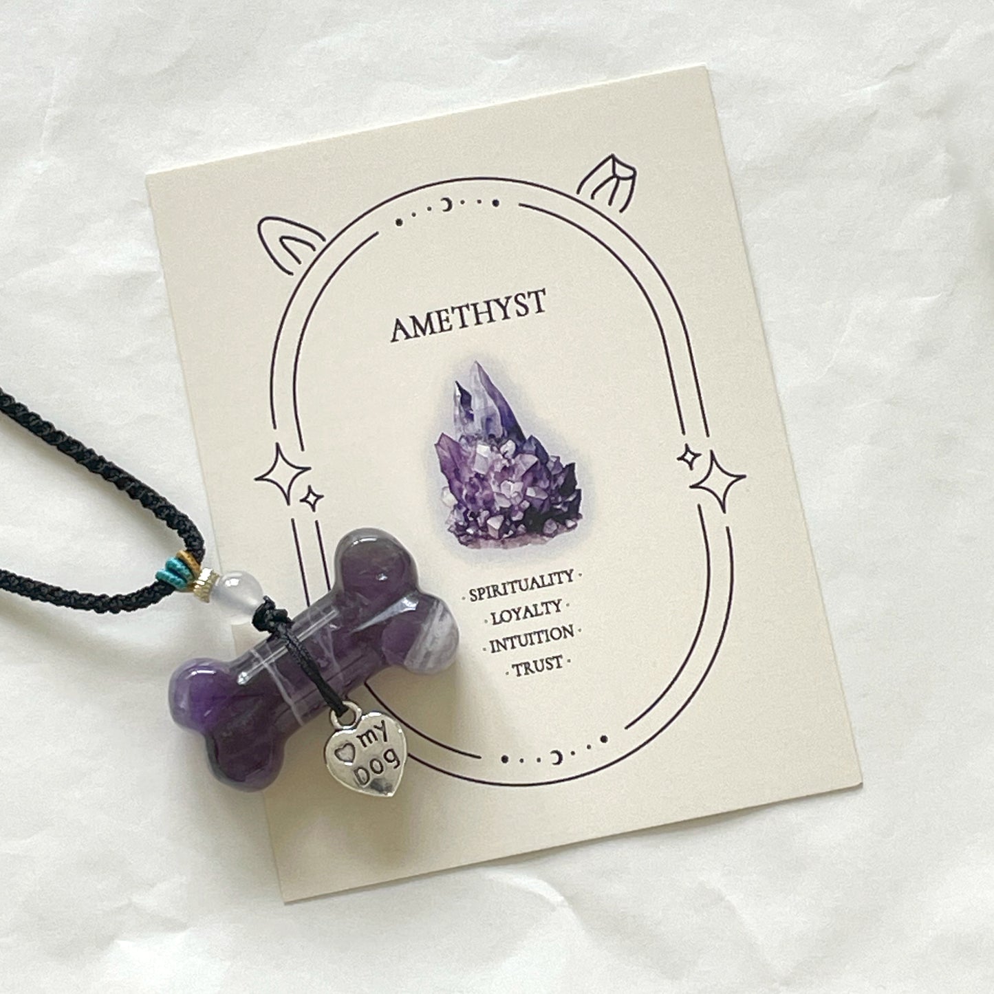 "LOVE MY DOG" Crystal Necklace