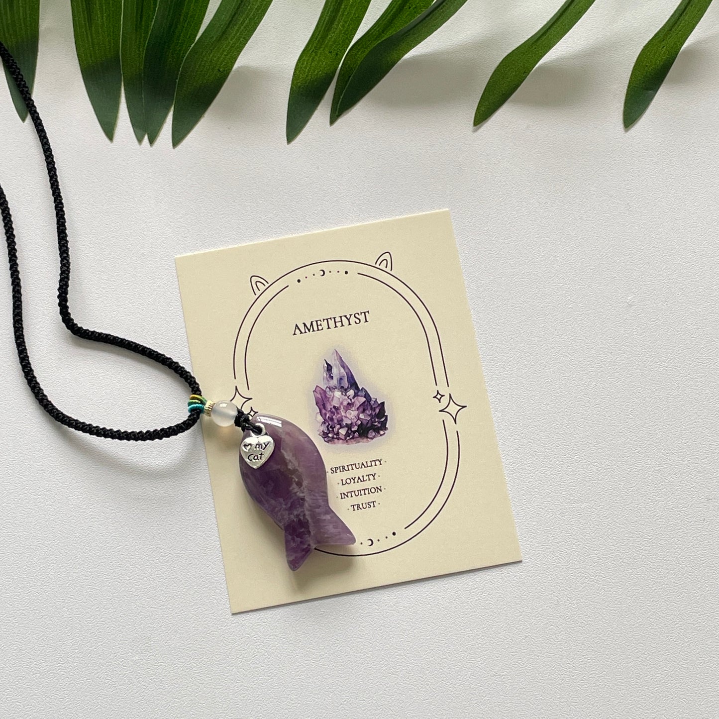 "LOVE MY CAT" Crystal Necklace