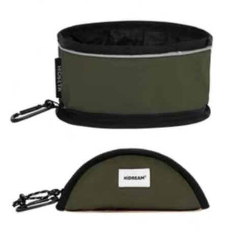 Hi Dream - Pet Folding Bowl On-the-go Bowl, Portable Waterproof Outdoor Bowl