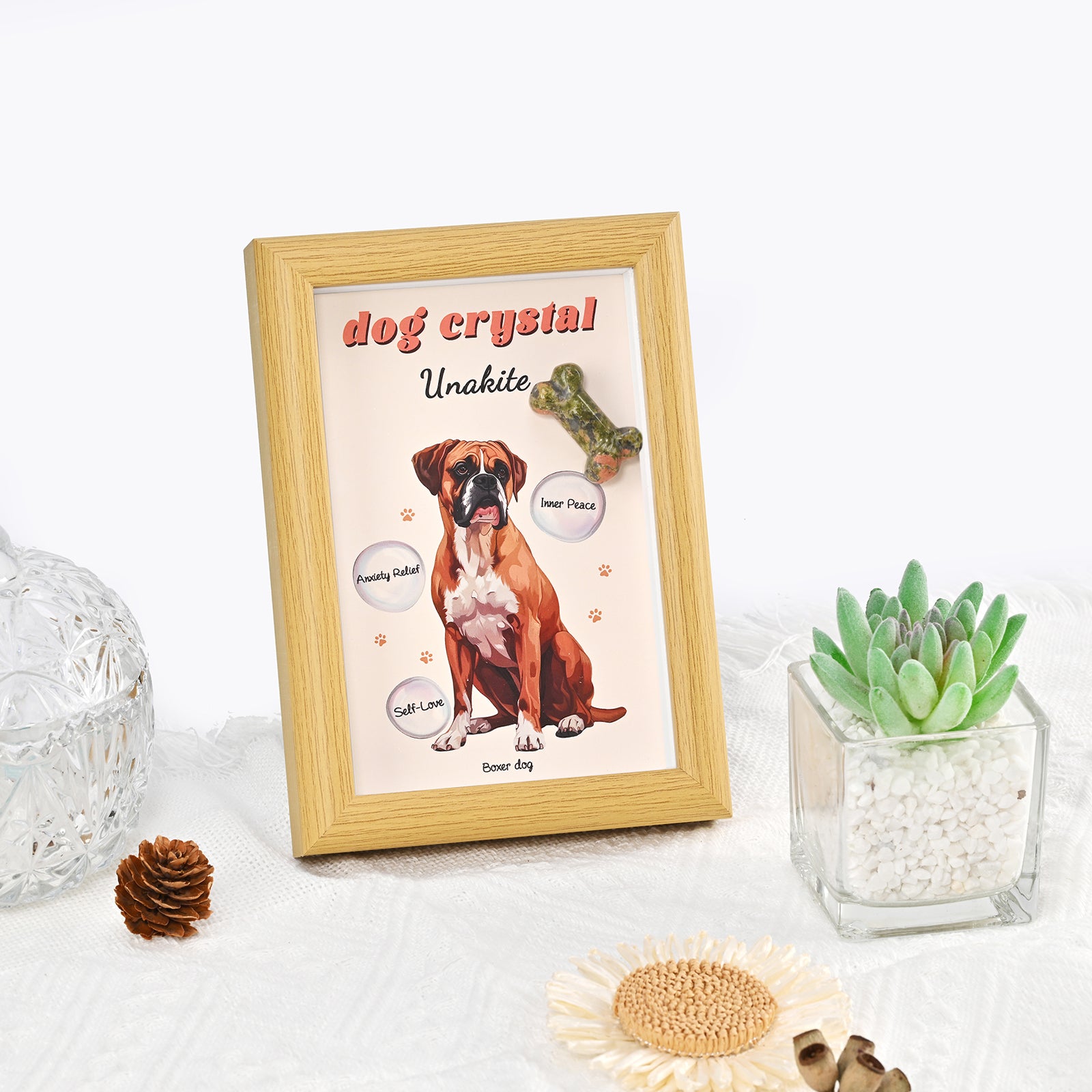 Crystal - Boxer Dog Crystal Set – Minnie's Showcase